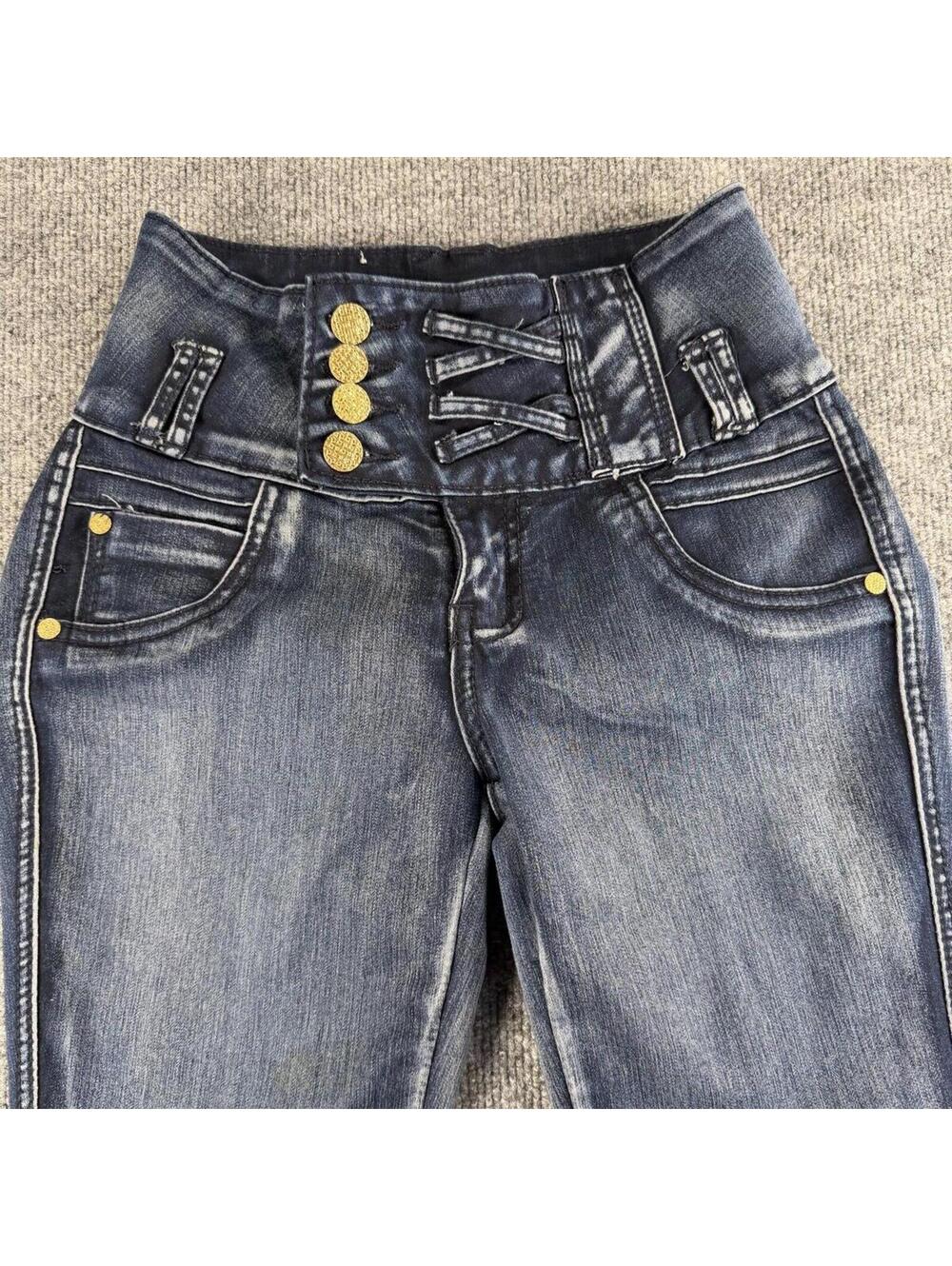 M. Michel High-Waisted Colombian Design Butt Lift Push Up Skinny Jeans 4-button